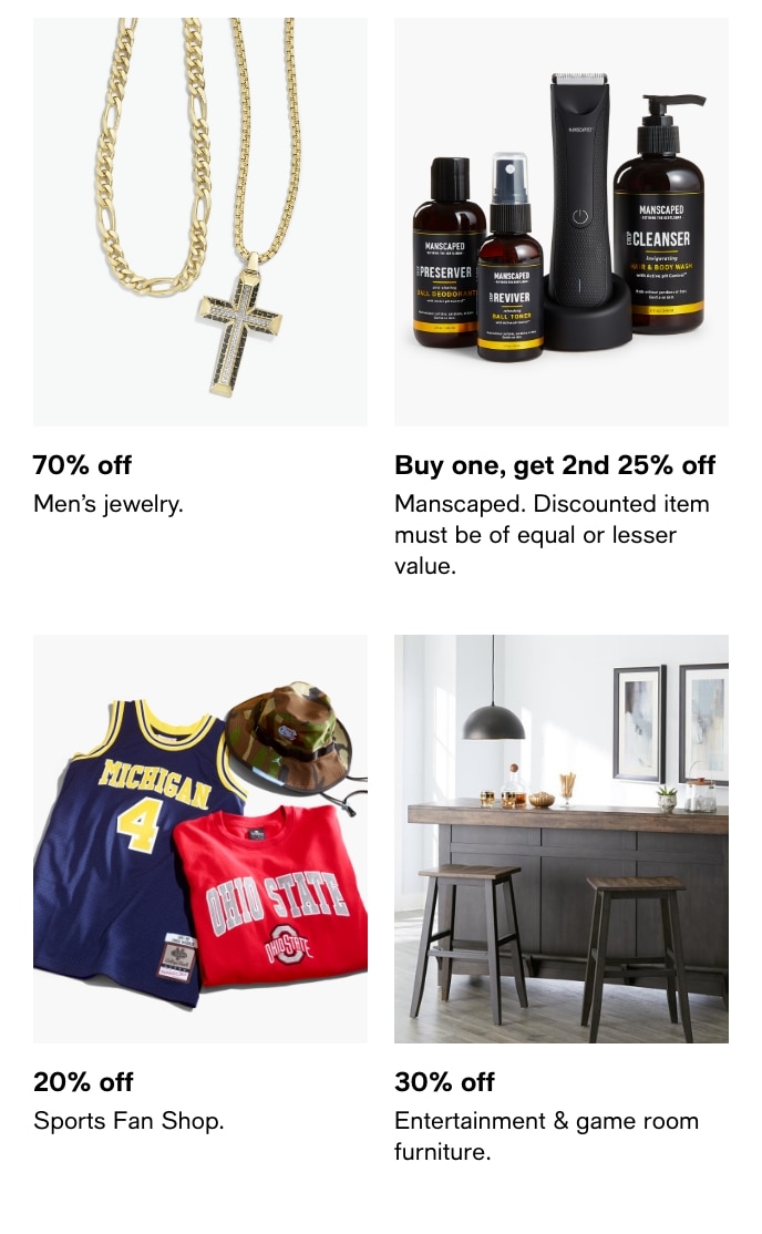 70% Off, Men's Jewelry