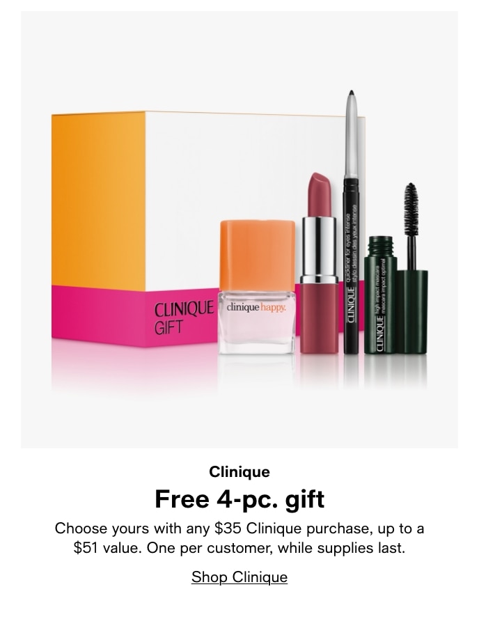 Clinique, Free 4-Pc. Gift, Shop Clinique