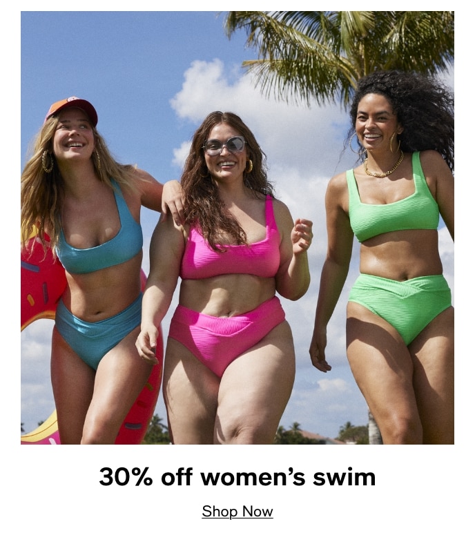 30% Off Women's Swim, Shop Now