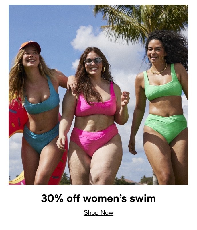 30% Off Women's Swim, Shop Now