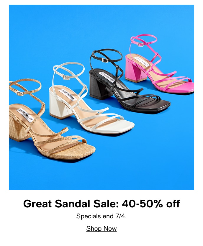 Great Sandal Sale: 40-50% Off, Shop Now