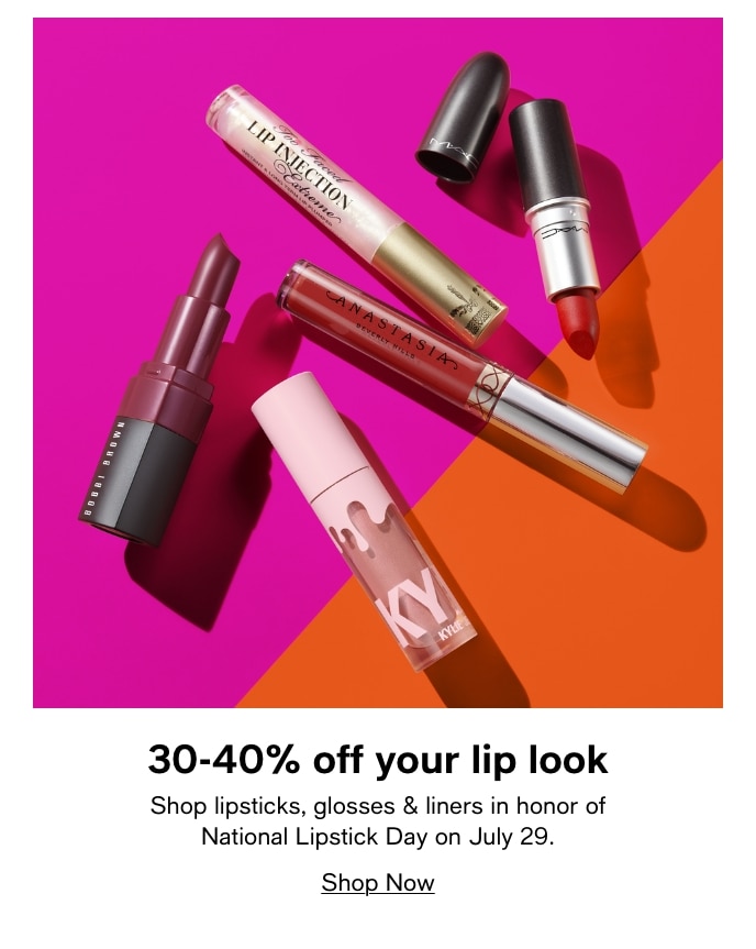 30-40% Off Your Lip Look, Shop Now