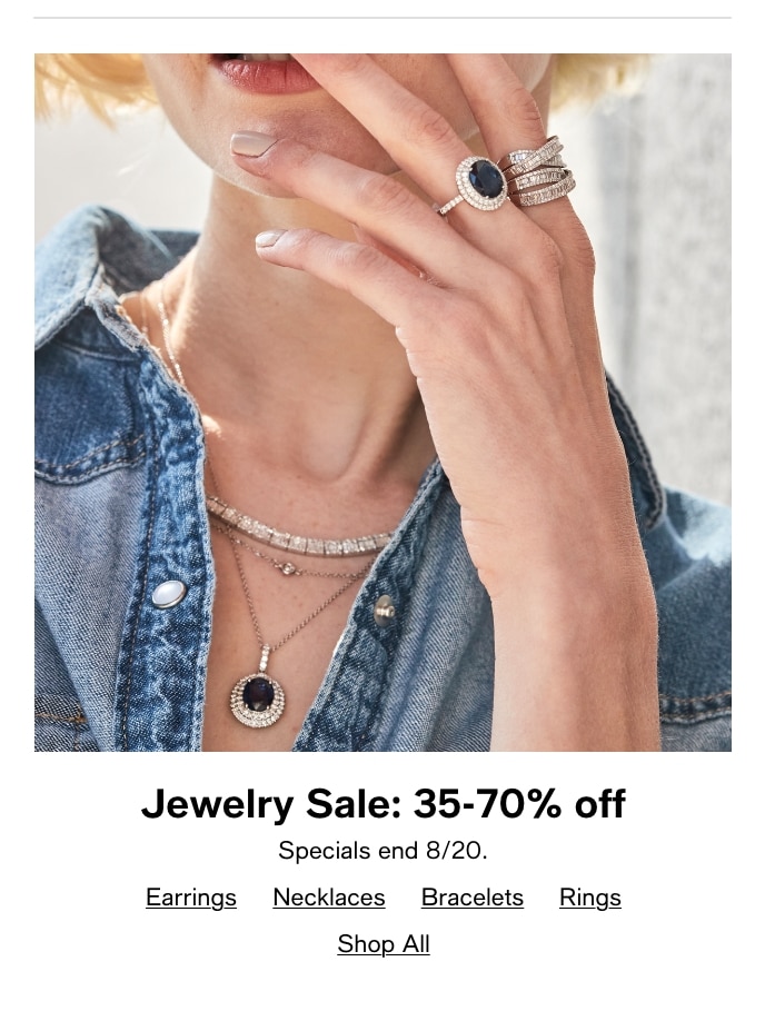 Jewelry Sale: 35-70% Off, Specials End 8/20