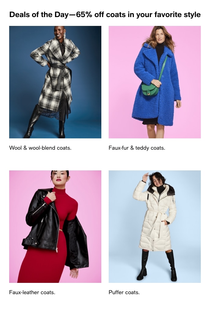 Deals Of The Day-65% Off Coats In Your Favorite Style