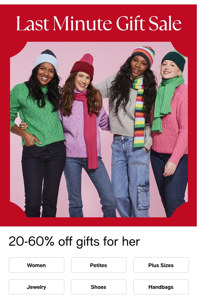 Last Minute Gift Sale, 20-60% Off Gifts For Her