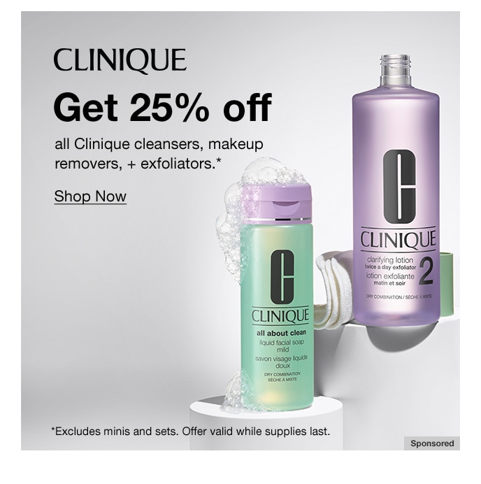 CLINIQUE, Get 25% Off, Shop Now