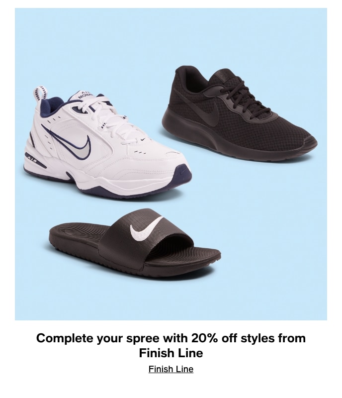 Complete Your Spree With 20% Off Styles From Finish Line, Finish Line