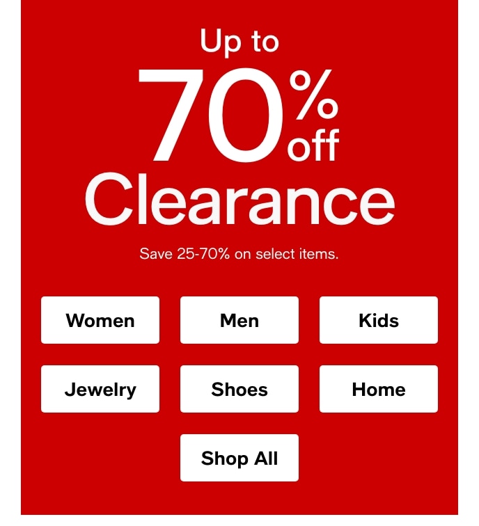 Up To 70% Off Clearance